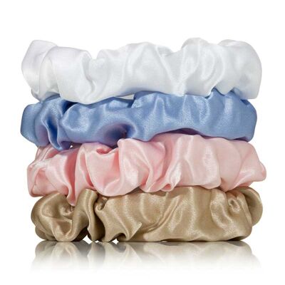 Helado Scrunchies De Seda (4 Regulares)