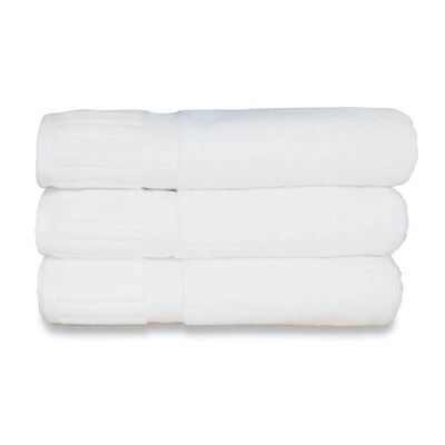 Asciugamani bianchi in cotone turco D
