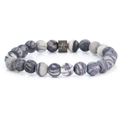 Steel & Stones | Gray Striped Jasper