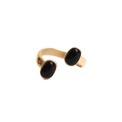 Bague fine Falli - Onyx Noir