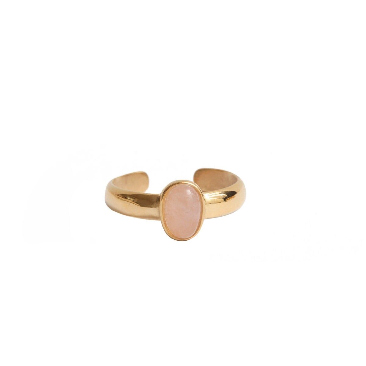 Anello Falva Sottile - Quarzo Rosa