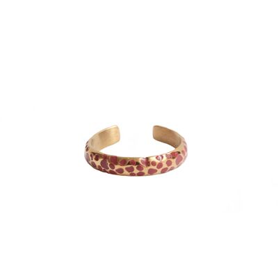 Bague fine Trema - Email Terracotta