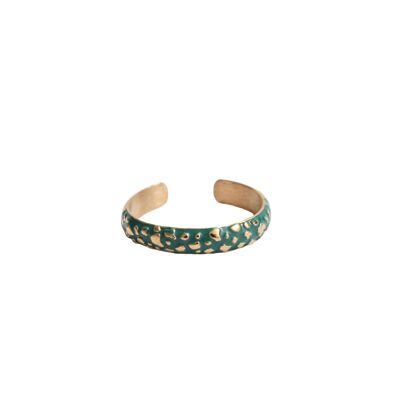 Fine ring Nouria - Green Enamel
