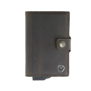 Card Case Plus Portefeuille Vintage Marron 1