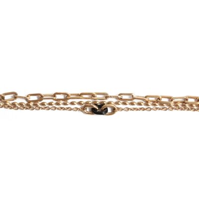 Caria Chain Bracelet - Black Enamel