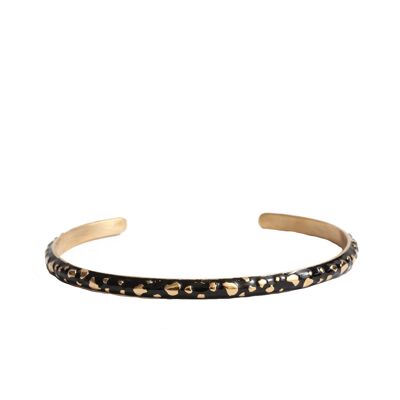 Amelia Bangle - Black Enamel