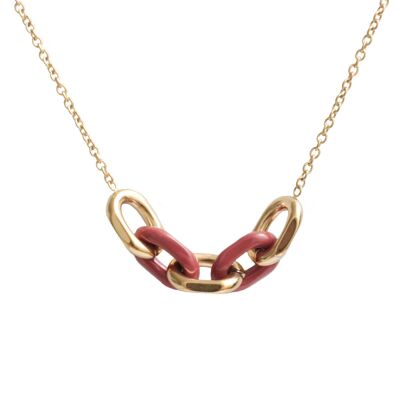 Tiria Chain Necklace - Terracotta Enamel