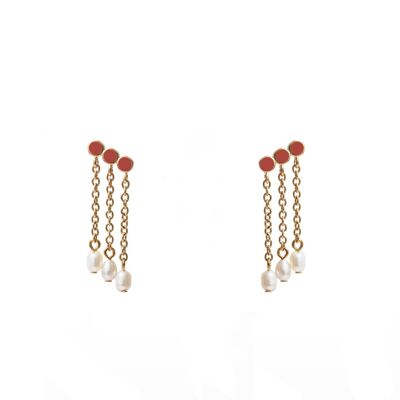 Nolia dangling earrings - Email Terracotta