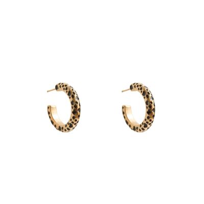 Enif Hoop Earrings - Black Enamel