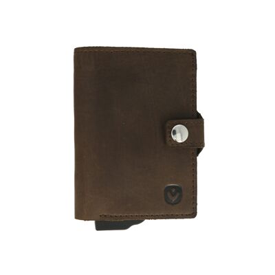 Portacarte Plus Portafoglio con tasca portamonete Vintage Brown