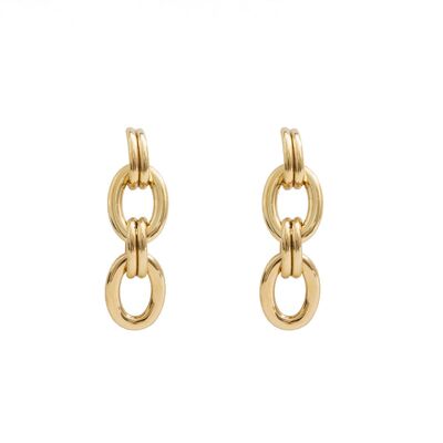 Nemesia dangling earrings - Gold - Pin (Pierced ears)