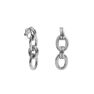 Nemesia Dangle Earrings - Silver - Clip (Non-pierced ears)