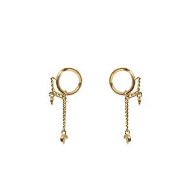 Astrée dangling earrings - Gold