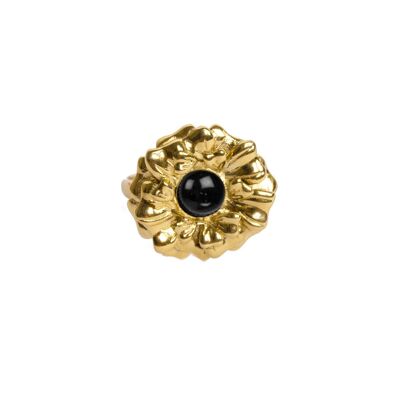 Bague large Ononis - Onyx noir