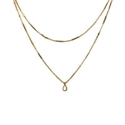 Hedelia chain necklace - Gold - Mother-of-pearl
