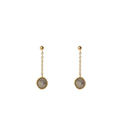 Hebe dangle earrings - Labradorite