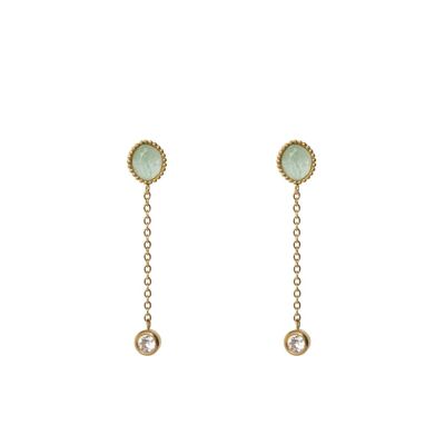 Boucles d'oreilles pendantes Clio - Aventurine