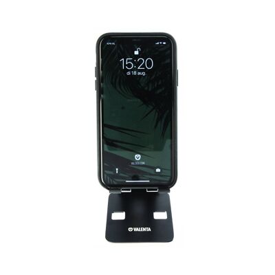 Support Téléphone Pliable Alu Noir