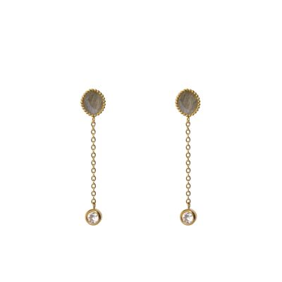 Clio dangling earrings - Labradorite