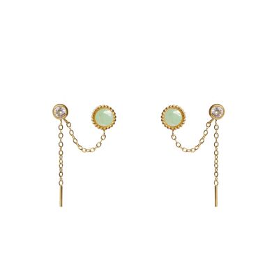 Boucles d'oreilles pendantes Chloris - Aventurine