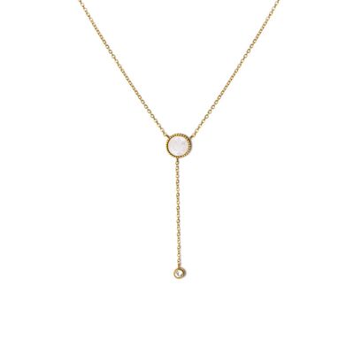 Sunna chain necklace - Gold - Moonstone
