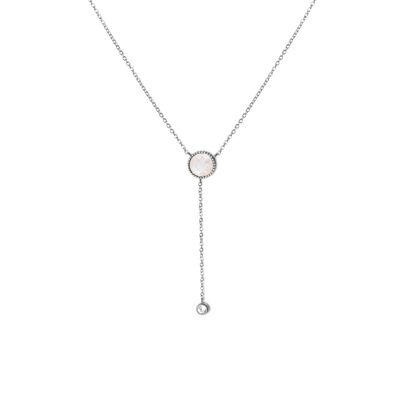 Sunna chain necklace - Silver - Moonstone