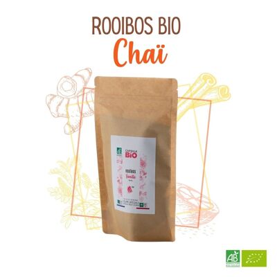 Infusión orgánica de CHAÏ ROOIBOS - infusión instantánea especial de corte fino - bolsa de 100 g