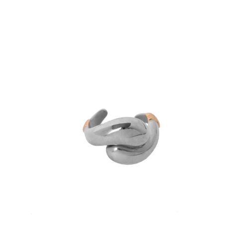 Bague large Hedera - Mix Argent