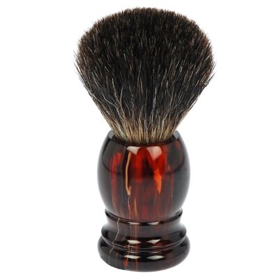 Pennello da barba Rein Dachs, manico in plastica Havana, altezza: 10,5 cm