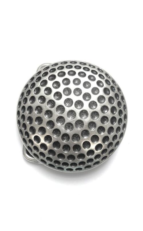 Gürtelschnalle Golfball silber