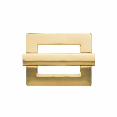 Belt buckle square with bar Gold