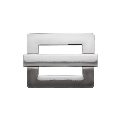 Belt buckle square with bridge silver
