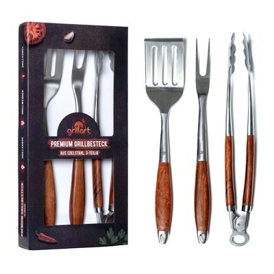 Premium 3-piece grill cutlery set