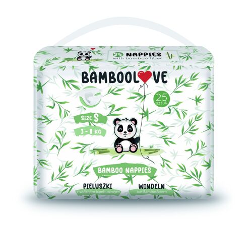BAMBOO nappies size S (3-7 kg) 25 pcs BAMBOOLOVE