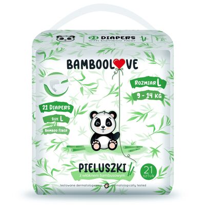 pannolini BAMBOO taglia L (9-14 kg) 21 pz BAMBOOLOVE