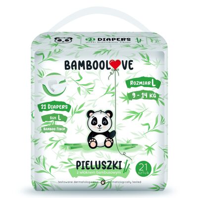 BAMBOO nappies size L (9-14 kg) 21 pcs BAMBOOLOVE