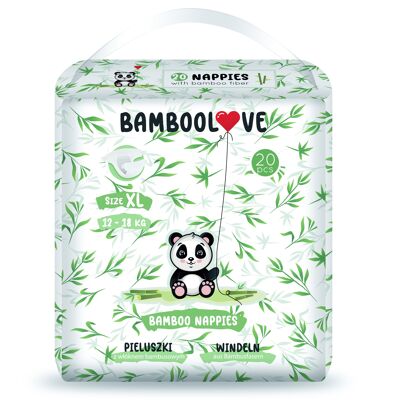 Couches en BAMBOU taille XL (12-17 kg) 20 pcs BAMBOOLOVE