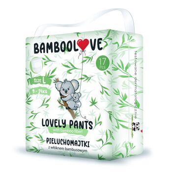BAMBOO nappy pull-up culotte taille L (9-15 kg) 17 pcs BAMBOOLOVE 1