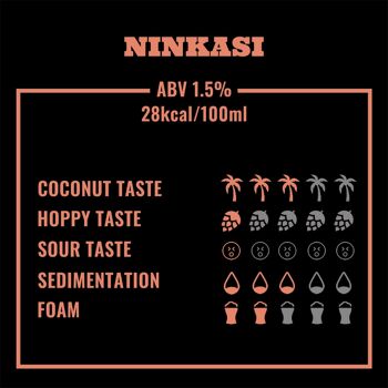 Bière artisanale à la fleur de noix de coco | NINKASI - Lager sucrée | ABV1.5% - 330ml 3