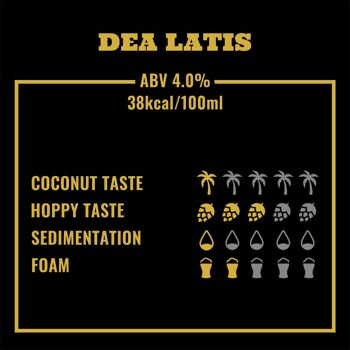 Bière artisanale à la fleur de noix de coco | DEA LATIS - Bière Lisse | ABV4.0% - 330ml 3