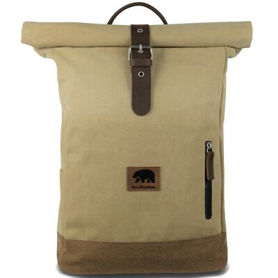 'Finn'' - Vintage Roll Top Backpack | made of cotton canvas