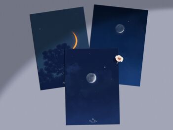 Collection de cartes postales du croissant de lune 1