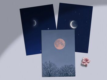 Collection de cartes postales Rêves au clair de lune 1