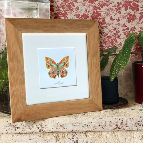 Tableau Papillon Orange Mecanic