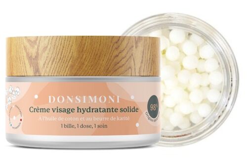 Crème Visage Solide Hydratante 
À l'huile de coton & Beurre de karité