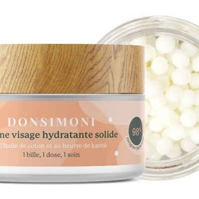 Crema Facial Hidratante Sólida
Con aceite de semilla de algodón y manteca de karité