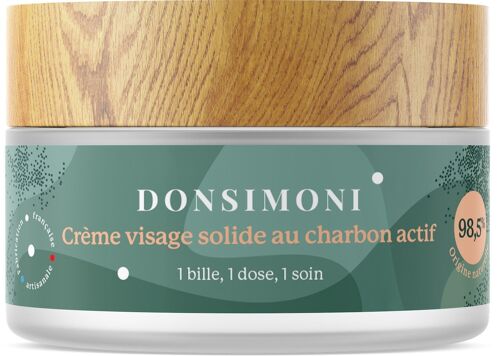 Crème Visage Solide au Charbon végétal