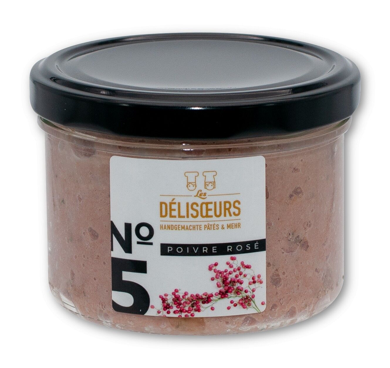 Pâté No. 5 Poivre rosé - pâté de foie au poivre rose, 180 g