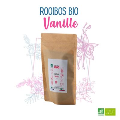 Bio ROOIBOS VANILLA Aufguss - spezieller Dünnschnitt Instant Aufguss - 100 g Beutel