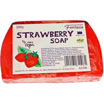 Savon FRAISE 10 x 6,5 cm 1